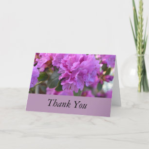 Tarjeta De Agradecimiento Gracias Purple Azaleas