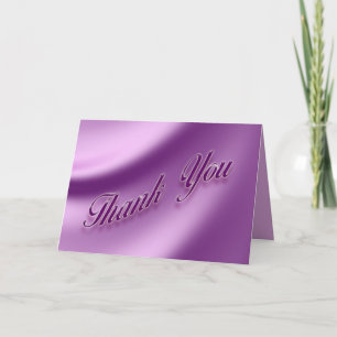 Tarjeta De Agradecimiento Gracias Purple Elegante
