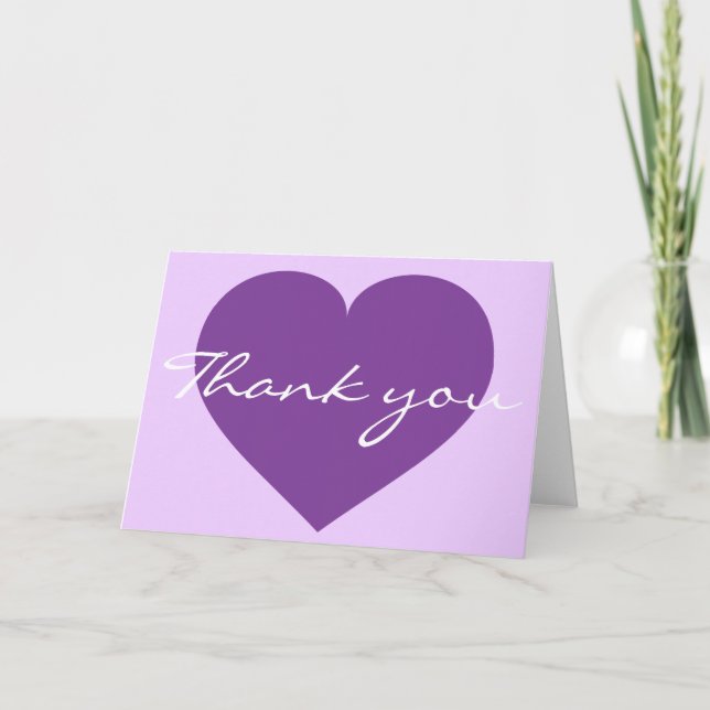 Tarjeta De Agradecimiento Gracias - Purple Heart (Anverso)