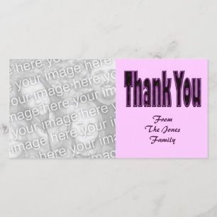 Tarjeta De Agradecimiento gracias púrpura negra