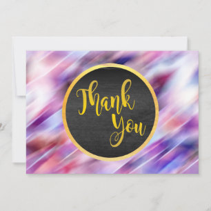 Tarjeta De Agradecimiento Gracias Purpurina Rosa Dorado Boda Glow