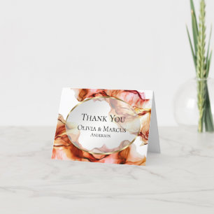 Tarjeta De Agradecimiento Gracias   Resumen de colores otoñales Tinta acuare