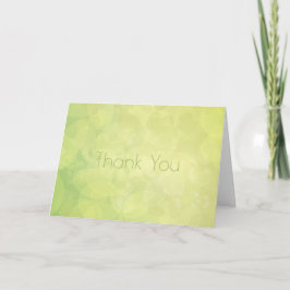 Tarjeta De Agradecimiento Gracias. Resumen de textura de cal verde bokeh.