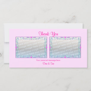 Tarjeta De Agradecimiento Gracias Rosa 2 Fotos