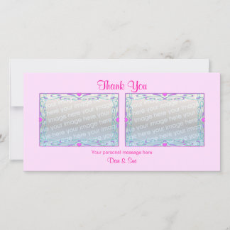 Tarjeta De Agradecimiento Gracias Rosa 2 Fotos