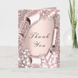 Tarjeta De Agradecimiento Gracias Rosa foto Boda de Iniciales de Marco 3D