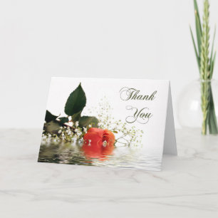 Tarjeta De Agradecimiento Gracias Rosa Naranja