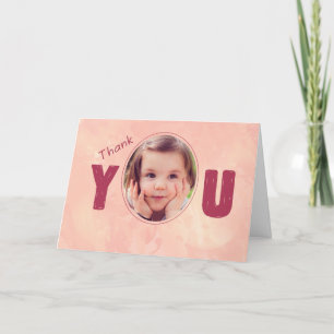 Tarjeta De Agradecimiento Gracias Rosa padrino de bebé, nombre personalizado
