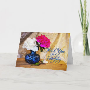 Tarjeta De Agradecimiento Gracias rosas por ayudar