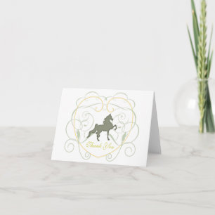 Tarjeta De Agradecimiento Gracias Saddlebred sabio