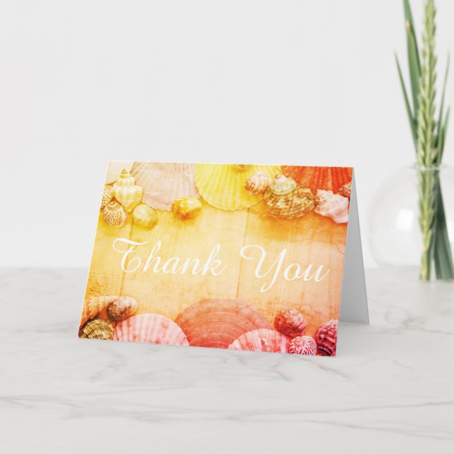 Tarjeta De Agradecimiento Gracias Seashell (Anverso)