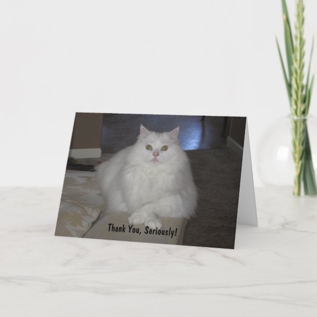 Tarjeta De Agradecimiento ¡Gracias, seriamente! (Anverso)
