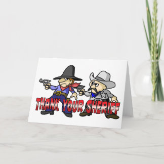 Tarjeta De Agradecimiento Gracias Sheriff