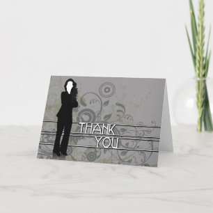 Tarjeta De Agradecimiento gracias : silueta de negocios :