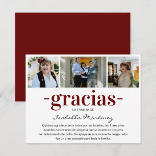 Tarjeta De Agradecimiento Gracias Simpatia   Collage de fotos solidario espa
