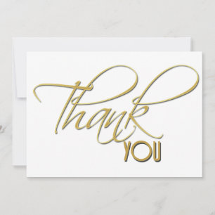 Tarjeta De Agradecimiento Gracias, simple y minimalista calilisis de oro fal