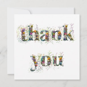 Tarjeta De Agradecimiento Gracias Spray of Wildflowers