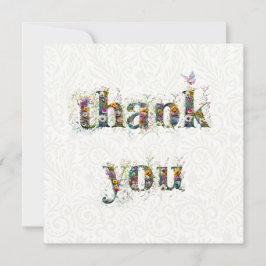 Tarjeta De Agradecimiento Gracias Spray of Wildflowers