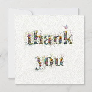 Tarjeta De Agradecimiento Gracias Spray of Wildflowers
