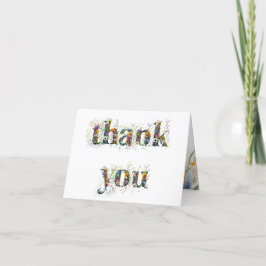 Tarjeta De Agradecimiento Gracias Spray of Wildflowers