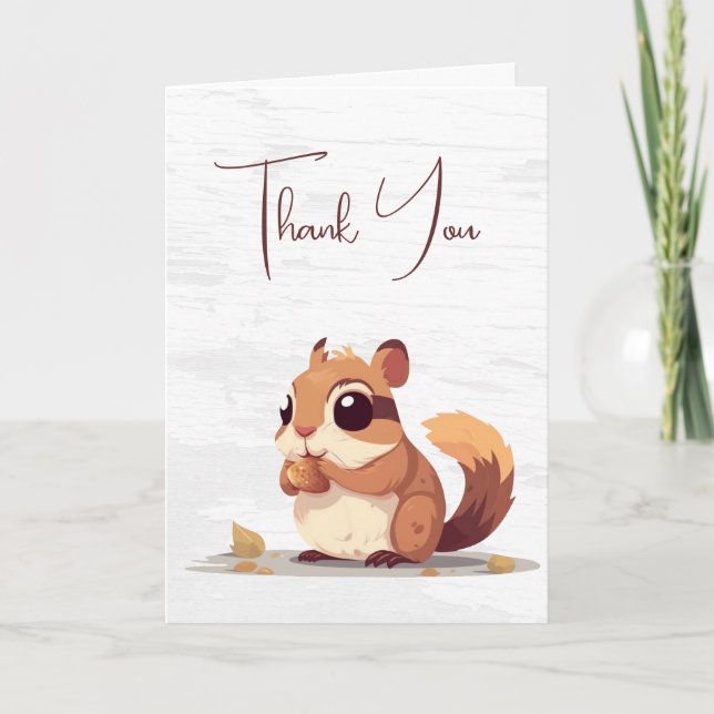 Tarjeta De Agradecimiento Gracias Squirrel (Anverso)
