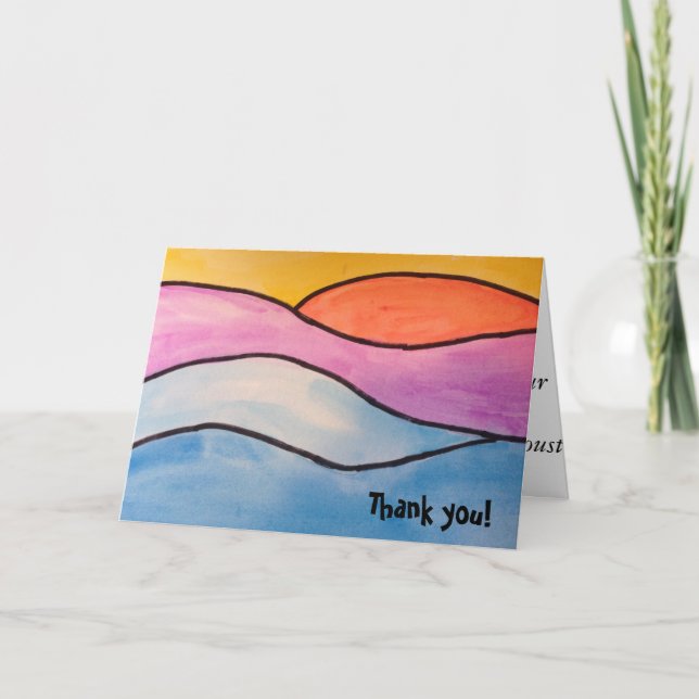 Tarjeta De Agradecimiento Gracias - Sunset Marcel Proust (Anverso)