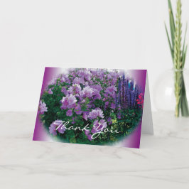 Tarjeta De Agradecimiento Gracias tarjeta, flores de hisbiscus púrpura