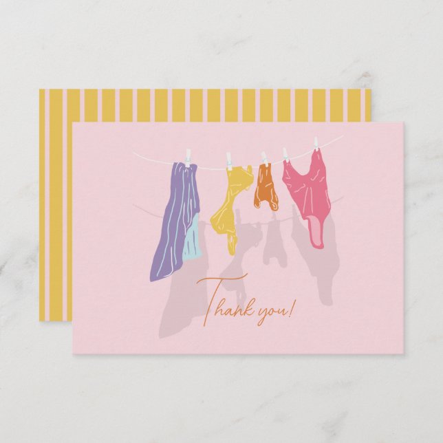 Tarjeta De Agradecimiento Gracias Tema de la playa (Anverso / Reverso)