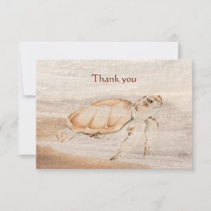 Tarjeta De Agradecimiento Gracias Tortuga Animal Totalmente Divertida