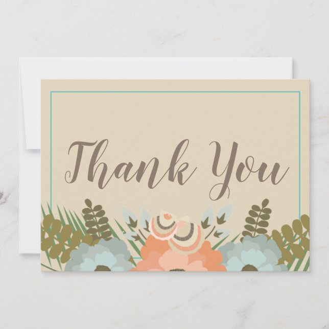 Tarjeta De Agradecimiento Gracias Tropical (Anverso)