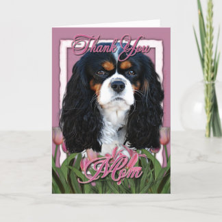 Tarjeta De Agradecimiento Gracias - Tulipanes rosados - Cavalier - Tri-Color