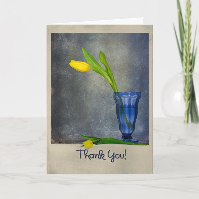 Tarjeta De Agradecimiento Gracias Tulips (Anverso)