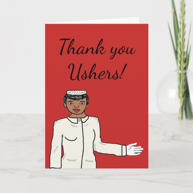 Tarjeta De Agradecimiento Gracias Ushers (Anverso)