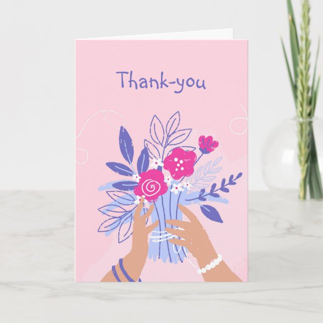 Tarjeta De Agradecimiento Gracias Vecino, Personalizado Flower Garden Floral (Anverso)