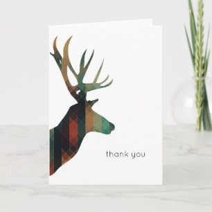 Tarjeta De Agradecimiento Gracias venado geométrico