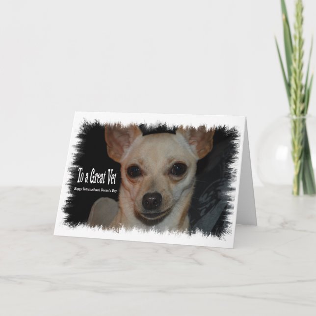 Tarjeta De Agradecimiento Gracias Vet Card (Anverso)