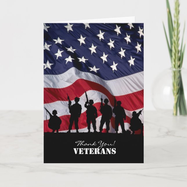 Tarjeta De Agradecimiento Gracias Veteranos (Anverso)