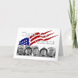 Tarjeta De Agradecimiento Gracias Veteranos