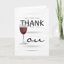 Tarjeta De Agradecimiento Gracias Vidrio Rojo