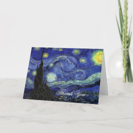 Tarjeta De Agradecimiento Gracias. Vincent van Gogh, Noche Starry