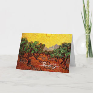 Tarjeta De Agradecimiento Gracias. Vincent van Gogh Olive Trees