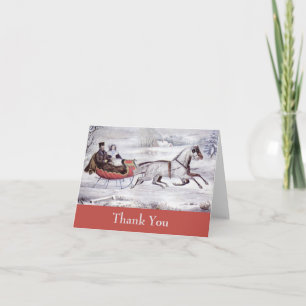 Tarjeta De Agradecimiento Gracias Vintage de Navidad