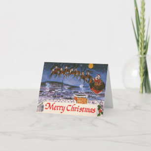 Tarjeta De Agradecimiento Gracias Vintage de Navidad