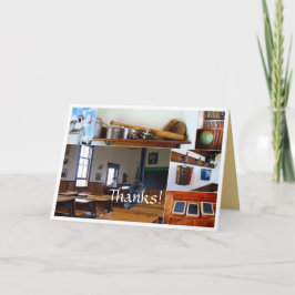 Tarjeta De Agradecimiento Gracias, Vintage School House College Card