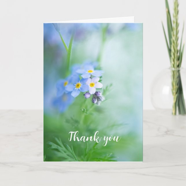 Tarjeta De Agradecimiento Gracias Watercolor Hummingbird Lavender Flower Art (Anverso)