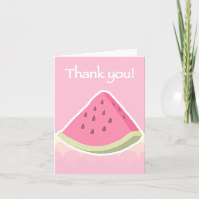 Tarjeta De Agradecimiento Gracias Watermelon Slice (Anverso)