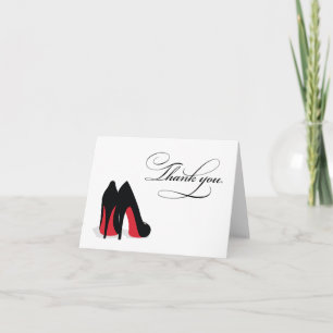 Tarjeta De Agradecimiento Gracias Zapato Rojo