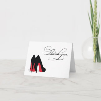 Tarjeta De Agradecimiento Gracias Zapato Rojo