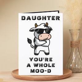 Tarjeta De Agradecimiento Graciosa hija de moho de vaca feliz cumpleaños
