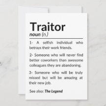 Gracioso compañero de trabajo de despedida, colega